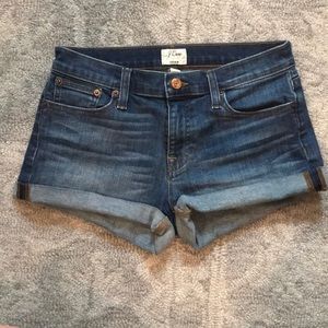 Jcrew denim rolled shorts